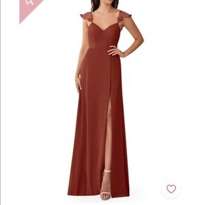 Azazie bridesmaid or formal dress size A2 brand new with tags; reddish rust